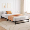Bed Frame, Metal Platform Bed Frame with Steel Slats Support, 6 Inch Tall, Mattress Foundation, Easy Assembly, No Box Spring Needed, Black