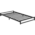 Telaio Letto, Telaio Letto a Piattaforma in Metallo con Supporto a Doghe in Acciaio, Altezza 6 Pollici, Base per Materasso, Facile Montaggio, Nessun Sommier Richiesto, Nero