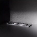 JVNOXK Mobile TV galleggiante da 65 pollici, mensola TV a parete con luci a LED e presa di corrente, mobile TV lucido per supporti TV neri per soggiorno