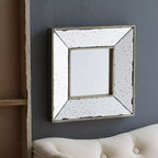 12 x 12 Inch Distressed Silver Square Wall Mirror