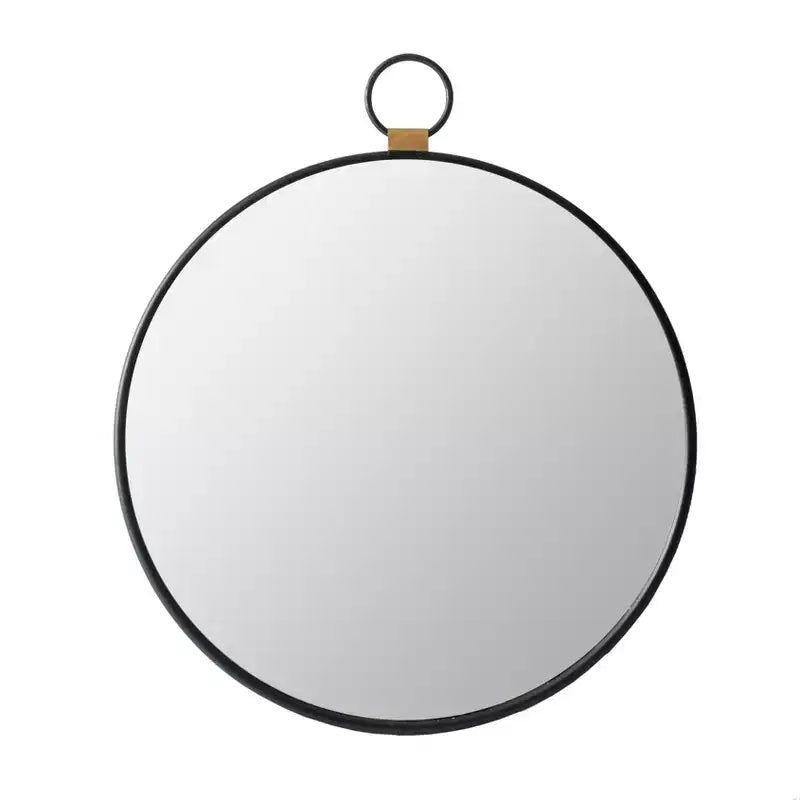 24 x 27 Inch Rectangular Wall Mirror with Black Frame