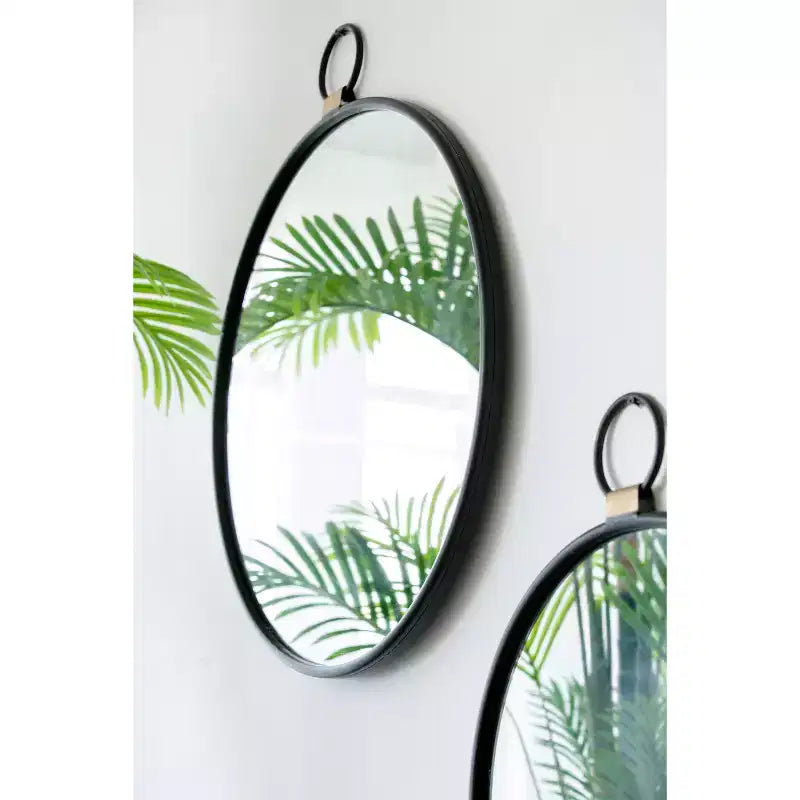 Specchio da Parete Rettangolare 24 x 27 Pollici con Cornice Nera