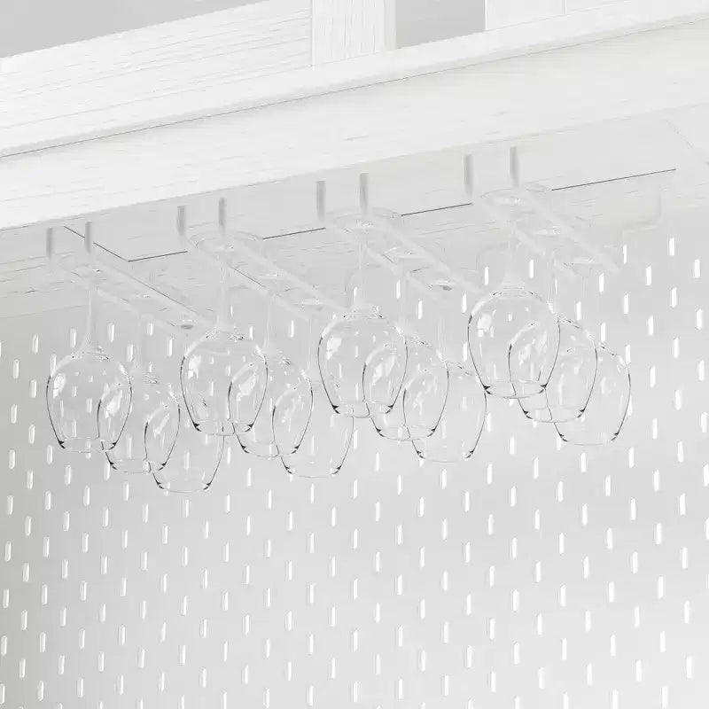 Bellemave Mobile Alto da Cucina 71" in Rovere Bianco - Porta Microonde, Anta Scorrevole, Presa di Corrente e Pannello Forato Fai-da-te, 3 Cassetti, Ripiani RegolabiliRovere Bianco