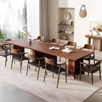 Tavolo da pranzo in legno per 6-8 persone, tavolo da cucina rettangolare da 160 cm con gambe a piedistallo, tavolo da pranzo moderno per sala da pranzo e soggiorno, senza sedie