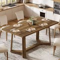 Lantine 47-Inch Dining Table for 4, Kitchen Dinner Table, Farmhouse Wooden Dining Room Table for Home, Small Space, Easy Assembly