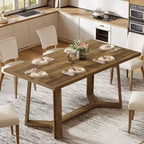Lantine 47-Inch Dining Table for 4, Kitchen Dinner Table, Farmhouse Wooden Dining Room Table for Home, Small Space, Easy Assembly