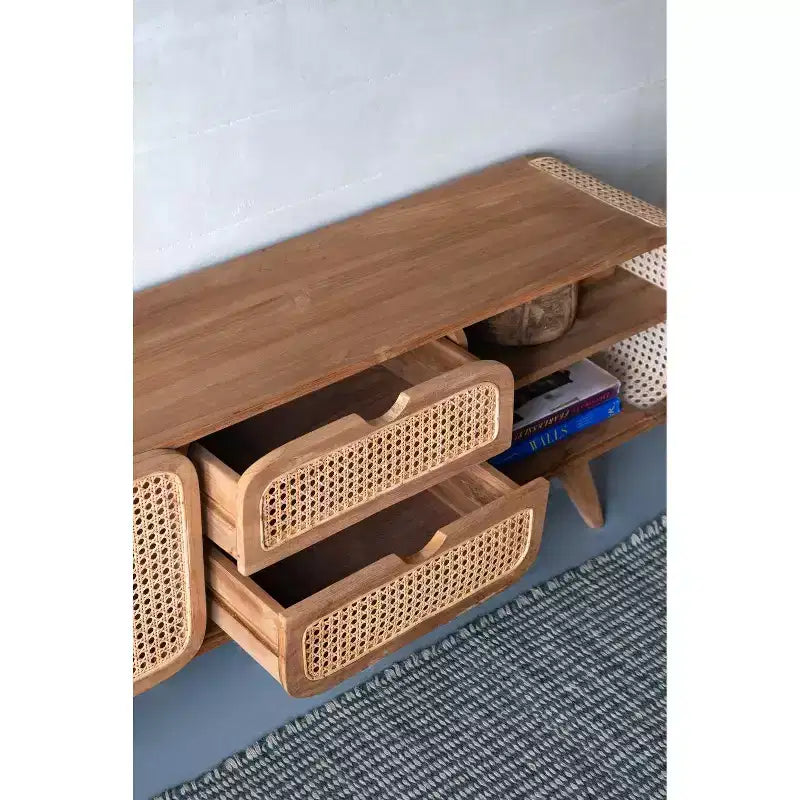Mobile contenitore in legno di teak 59x15x20