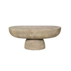 Cream Oval Coffee Table Living Room Center Table 36x24x15