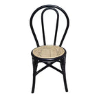 Set di 2 sedie da pranzo in rattan nero 15,5x20,5x35,5