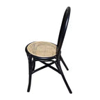 Set di 2 sedie da pranzo in rattan nero 15,5x20,5x35,5