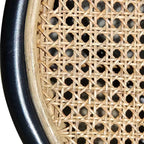Set di 2 sedie da pranzo in rattan nero 15,5x20,5x35,5