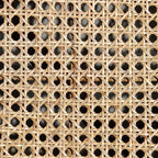 Set di 2 sedie da pranzo in rattan nero 15,5x20,5x35,5