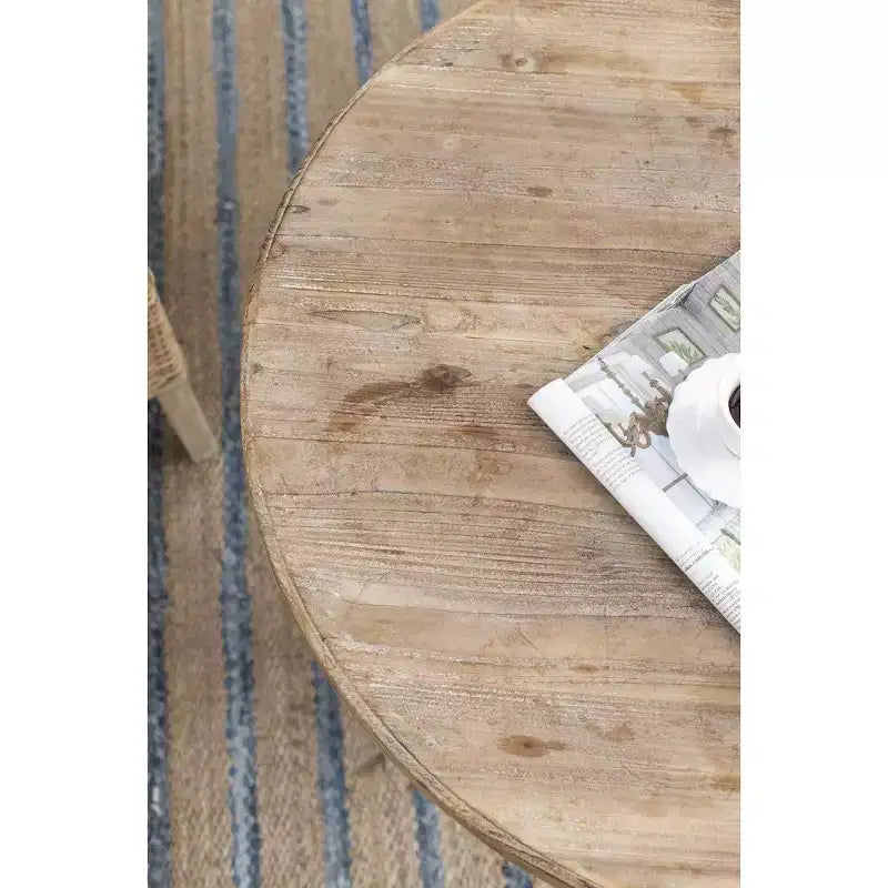 Tavolino d'appoggio rotondo antico in legno 30x31
