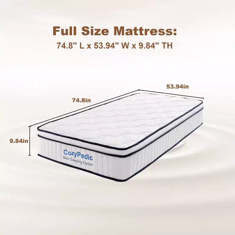 Materasso in memory foam rigido con molle insacchettate Subaru di GDFStudio