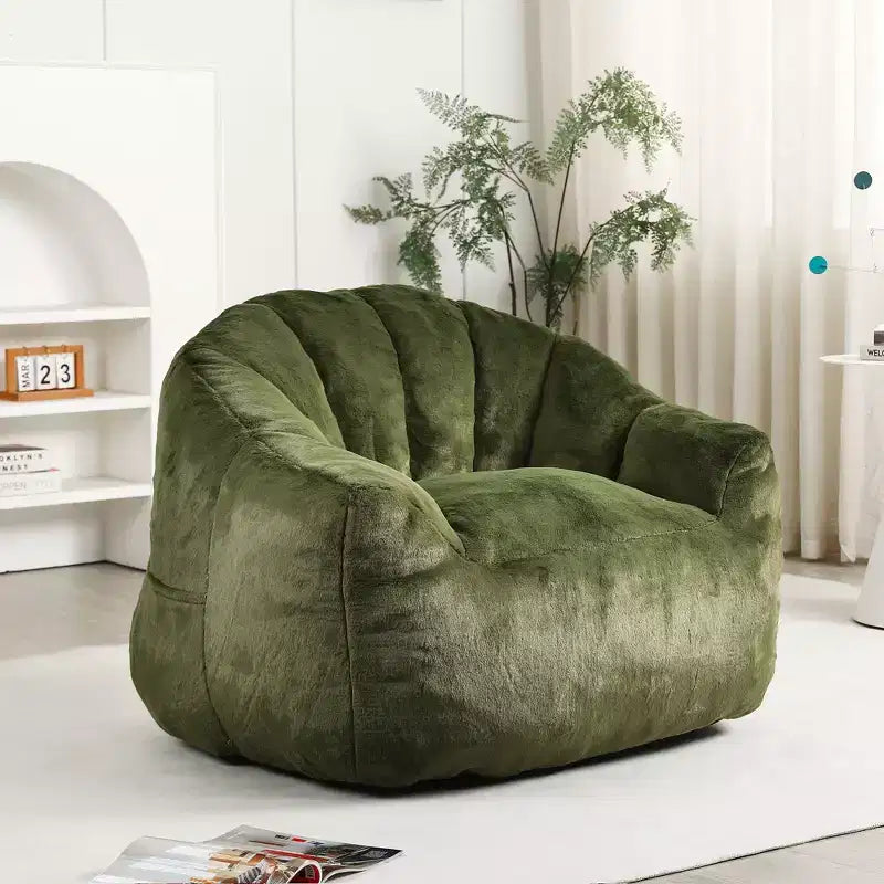 Poltrona Sacco Okak con Braccioli, Poltrona Sacco Lounger in Schiuma ad Alta Densità, Grande Divano Pigro per Adulti Soggiorno, Rivestimento Sfoderabile e Lavabile