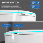 Dyonery Smart Toilet, Coperchio con apertura/chiusura automatica, Barriera in schiuma, WC allungato senza serbatoio, Sedile riscaldato, Scarico automatico