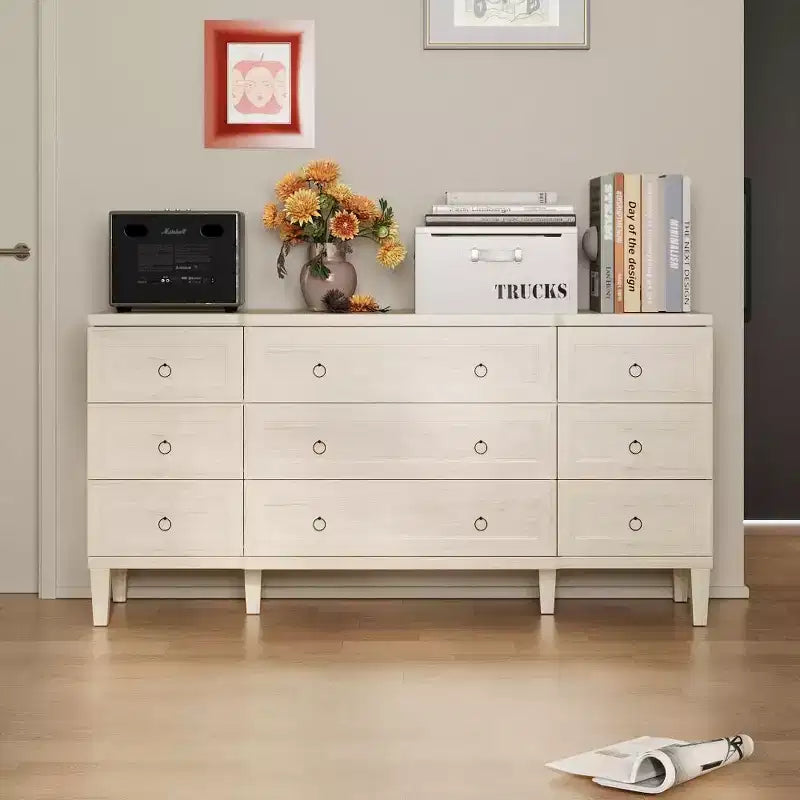 Cassettiera grande a 9 cassetti Hitow effetto legno chiaro Ampio spazio contenitivo + Stile moderno