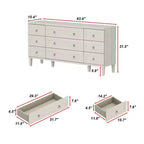 Cassettiera grande a 9 cassetti Hitow effetto legno chiaro Ampio spazio contenitivo + Stile moderno