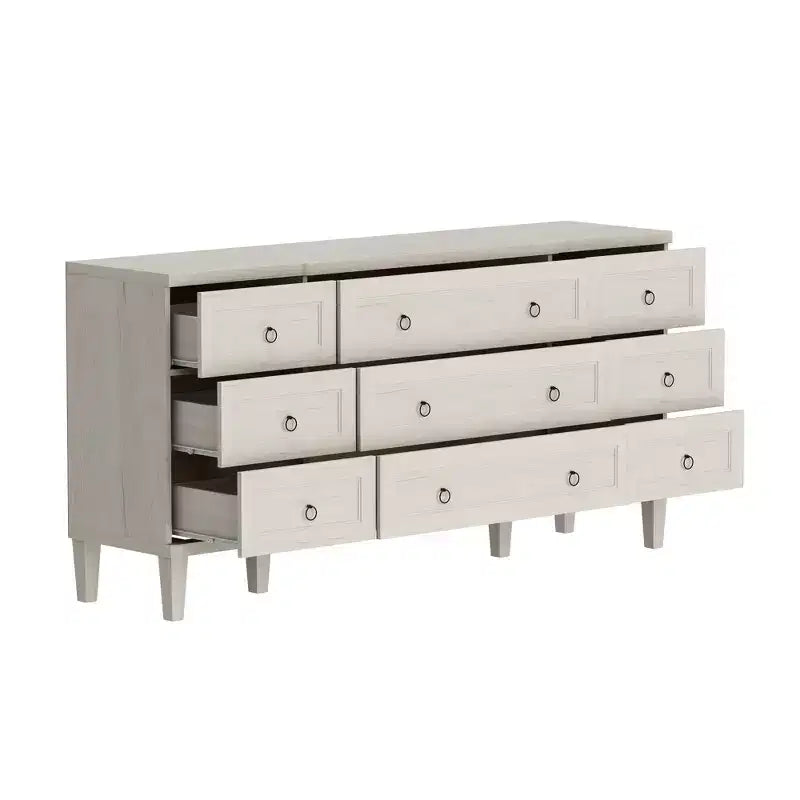 Cassettiera grande a 9 cassetti Hitow effetto legno chiaro Ampio spazio contenitivo + Stile moderno