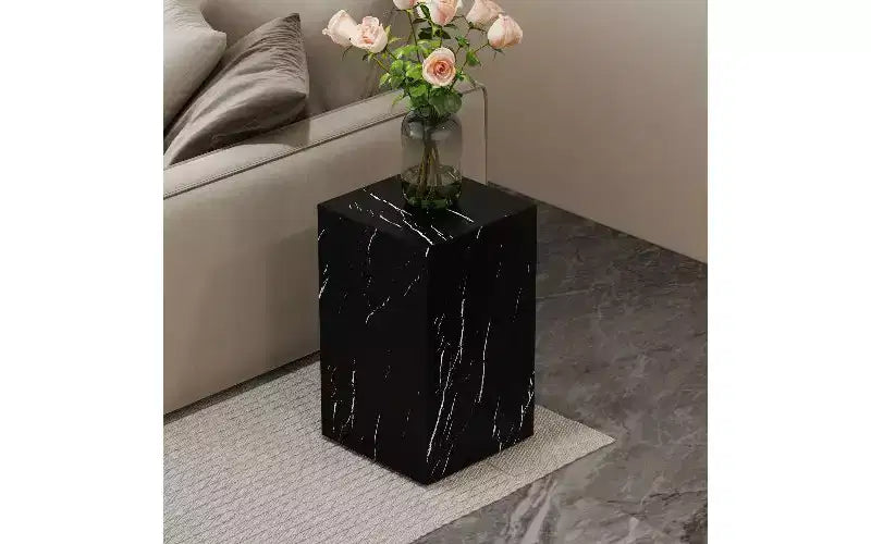 Tavolino da caffè rettangolare in MDF TUYOHW con texture naturale, Tavolino da salotto minimalista, Tavolino d'accento di lusso per soggiorno