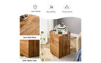Tavolino da caffè rettangolare in MDF TUYOHW con texture naturale, Tavolino da salotto minimalista, Tavolino d'accento di lusso per soggiorno