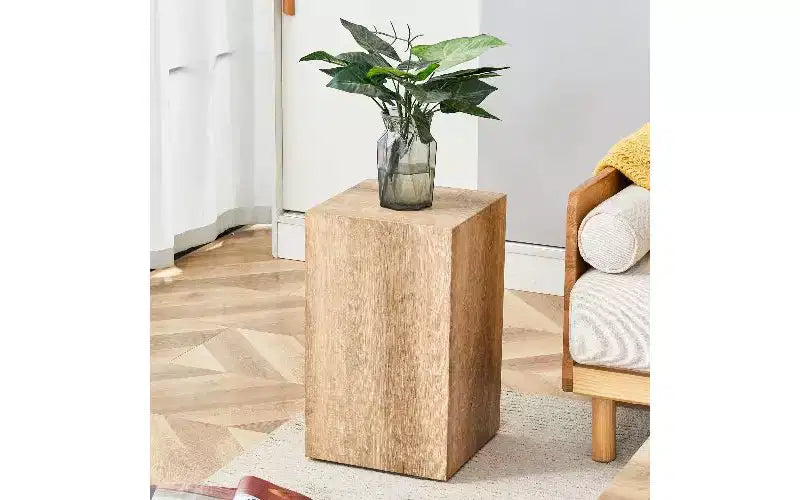 Tavolino da caffè rettangolare in MDF TUYOHW con texture naturale, Tavolino da salotto minimalista, Tavolino d'accento di lusso per soggiorno
