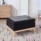 TUYOHW Poggiapiedi moderno con contenitore, poggiapiedi imbottito con coperchio reversibile, tavolino versatile per soggiorno, camera da letto, ingresso