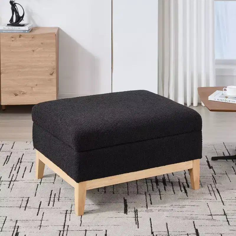 TUYOHW Poggiapiedi moderno con contenitore, poggiapiedi imbottito con coperchio reversibile, tavolino versatile per soggiorno, camera da letto, ingresso