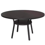 Tavolo da pranzo rotondo da 47 pollici per 4-6 persone, tavolo da cucina in legno con ripiano, tavolo da pranzo circolare in stile rustico per sala da pranzo, soggiorno, 4 gambe robuste