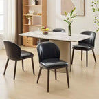Sedie da pranzo set da 2, sedie da cucina in legno con rivestimento in tessuto, sedie laterali con capacità di 120 kg per cucina, sala da pranzo