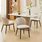 Sedie da pranzo set da 2, sedie da cucina in legno con rivestimento in tessuto, sedie laterali con capacità di 120 kg per cucina, sala da pranzo