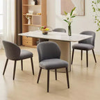 Sedie da pranzo set da 2, sedie da cucina in legno con rivestimento in tessuto, sedie laterali con capacità di 120 kg per cucina, sala da pranzo