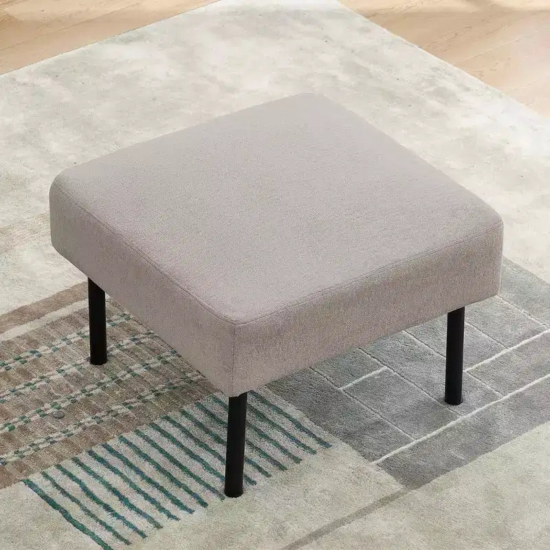 MAYEERTY Multifunctional Sofa Footstool Removable Washable Cover Non Slip Footrest Compact Ottoman for Living Room Bedroom Home Office Beige