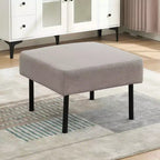 MAYEERTY Poggiapiedi Multifunzionale per Divano, Rivestimento Removibile Lavabile, Poggiapiedi Antiscivolo, Pouf Compatto per Soggiorno Camera da Letto Ufficio Casa, Beige