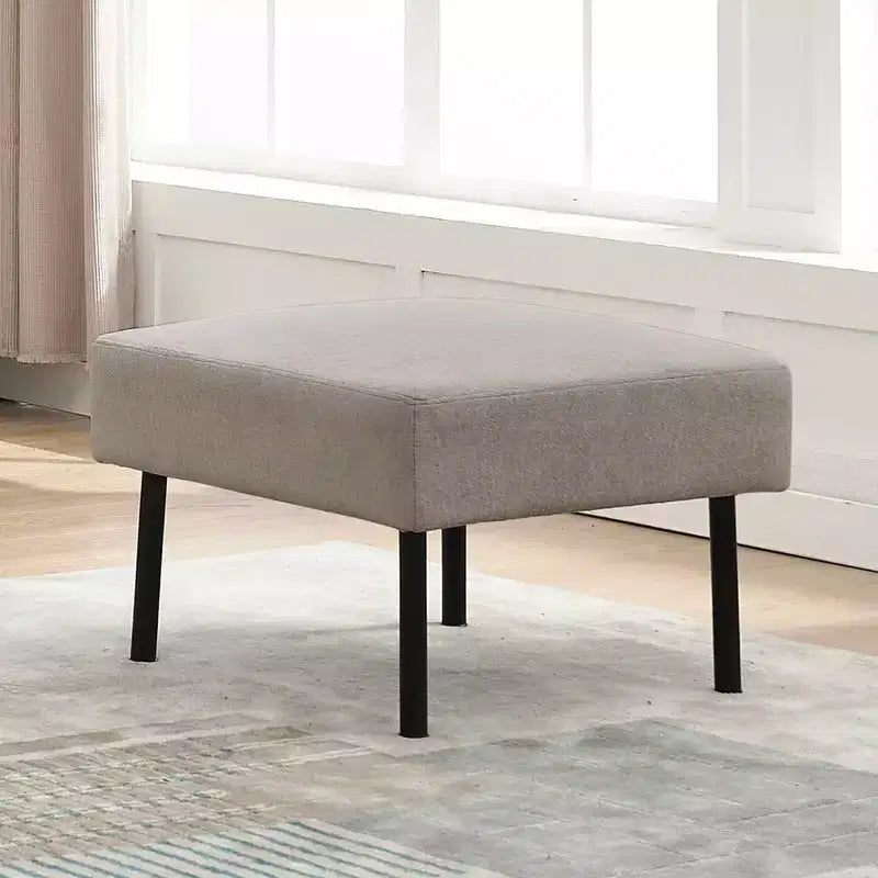 MAYEERTY Poggiapiedi Multifunzionale per Divano, Rivestimento Removibile Lavabile, Poggiapiedi Antiscivolo, Pouf Compatto per Soggiorno Camera da Letto Ufficio Casa, Beige