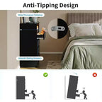 Acekool Cassettiera Nera a 4 Cassetti, Organizzatore Contenitore Moderno per Camera da Letto, Soggiorno, Ingresso