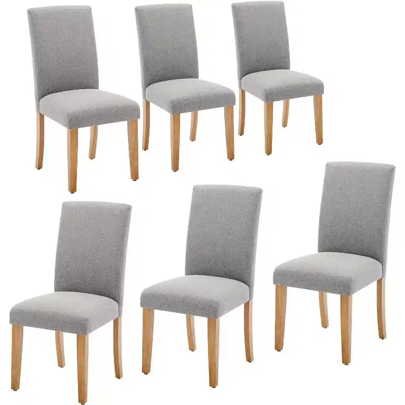 COZONY Upholstered Parsons Dining Chairs, Linen Fabric Wooden Legs Side Chair for Dining Room Kitchen Restaurant Living Room
