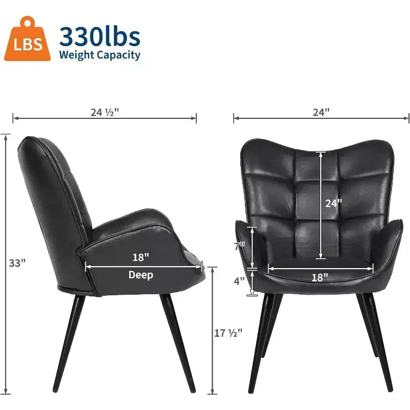 1 confezione di sedie da pranzo imbottite con schienale alto, robuste gambe in metallo, capacità di peso di 150 kg, perfette per cucina, camera da letto