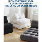 Acekool Divano Letto Pieghevole, Poltrona Letto Convertibile con Cuscino e Tasca Laterale, Design con Materasso Richiudibile, Lettino da Terra Portatile per Piccoli Spazi