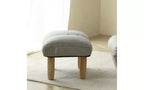Foot Stool Ottoman with Linen Fabric, Small Foam Footrest for Living Room Bedroom, Extra Seating and Foot Rest