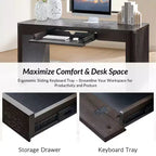 Scrivania Moderna Araoz con Prese di Corrente Integrate|HULALA HOME