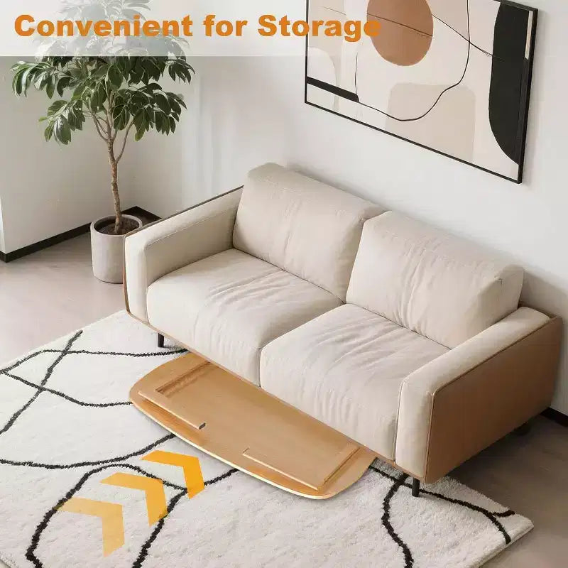 Tavolino Pieghevole in Legno, 100x50 cm, Tavolo Pieghevole per Laptop e Studio per Piccoli Spazi, Scrivania Bassa per Camera da Letto, Ufficio, Appartamento, Dormitorio