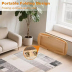Tavolino Pieghevole in Legno, 100x50 cm, Tavolo Pieghevole per Laptop e Studio per Piccoli Spazi, Scrivania Bassa per Camera da Letto, Ufficio, Appartamento, Dormitorio
