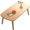 Wooden Folding Coffee Table, 39.4x19.7 Foldable Laptop & Study Table for Small Spaces, Floor Desk for Bedroom, Office, Apartment, Dorm