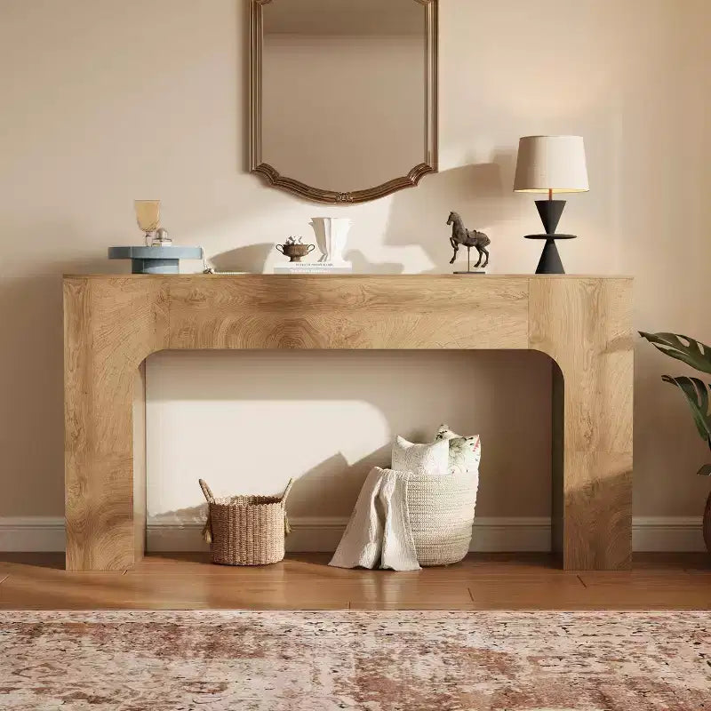 COZONY Tavolo Consolle Lungo, Tavolo da Divano Rustico in Legno per Ingresso, Corridoio e Soggiorno