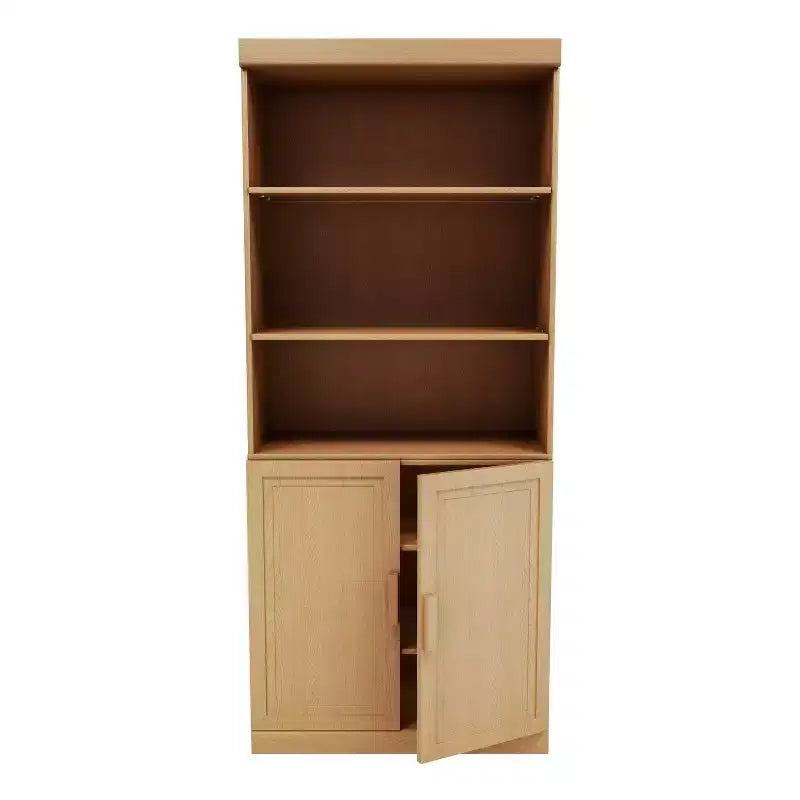 Mobile dispensa da cucina in legno nero da 72" con ripiani regolabili e 2 ante per soggiorno