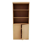 Mobile dispensa da cucina in legno nero da 72" con ripiani regolabili e 2 ante per soggiorno