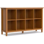Norfolk SOLID WOOD 57 inch Wide Transitional 8 Cube Storage in Light Golden Brown