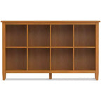 Norfolk MOBILE CONTENITORE A 8 CUBI largo 145 cm in LEGNO MASSELLO, in stile Transizionale, Marrone Dorato Chiaro