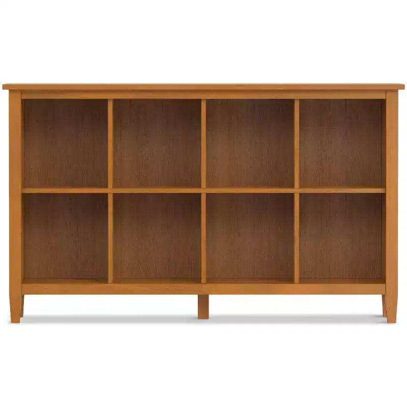 Norfolk MOBILE CONTENITORE A 8 CUBI largo 145 cm in LEGNO MASSELLO, in stile Transizionale, Marrone Dorato Chiaro